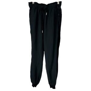 Lululemon On the Fly Jogger Velvet Trim Black Women's Size 4 Excellent Condition
